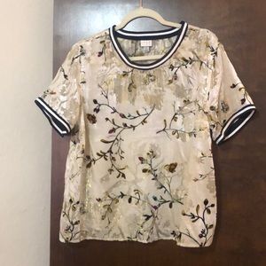 Baseball style blouse